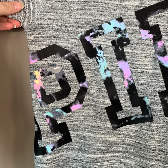 PINK Victoria’s Secret gray logo sweatshirt xs - Picture 4 of 5